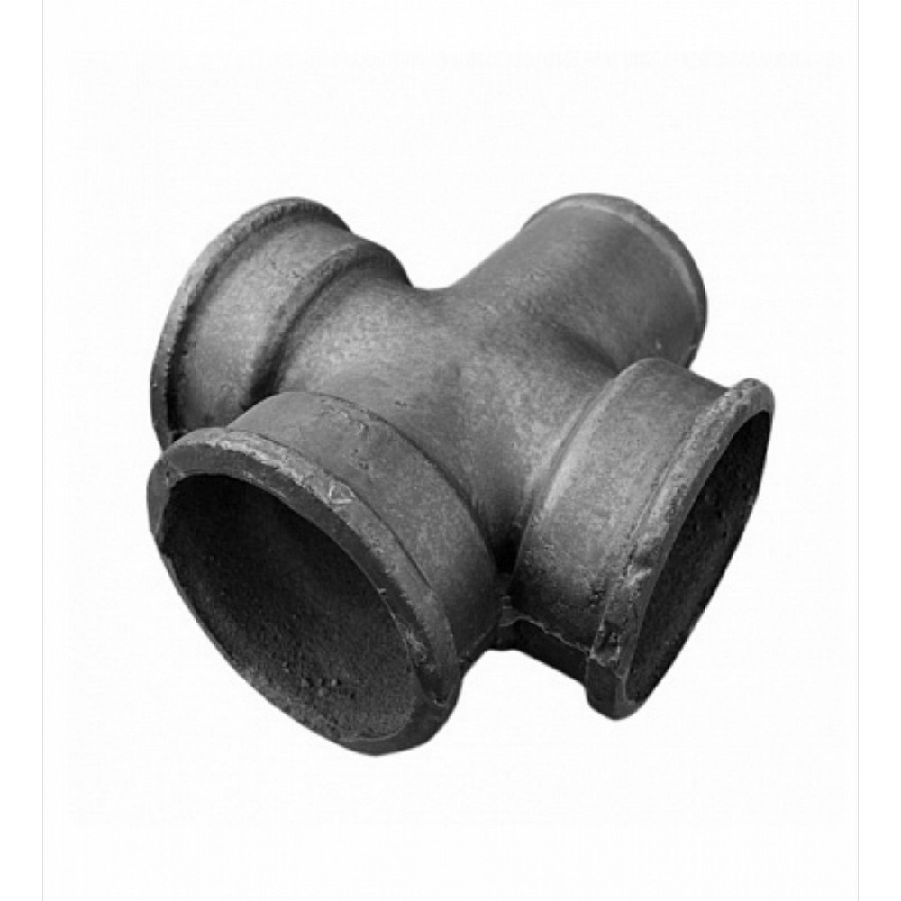 Крест чугун ВЧШГ литой КФ Ду 400 Ру10 фланцевый ГОСТ 2531-2012 с ЦПП с наружным цинковым и лаковым покрытием