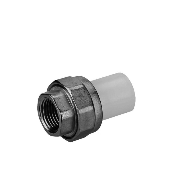 Муфта комбинированная разъёмная (американка) с внутренней резьбой 32x3/4'мм белая