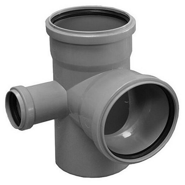 Крестовина канализационная одноплоскостная Ду 110х50х50х87 серая