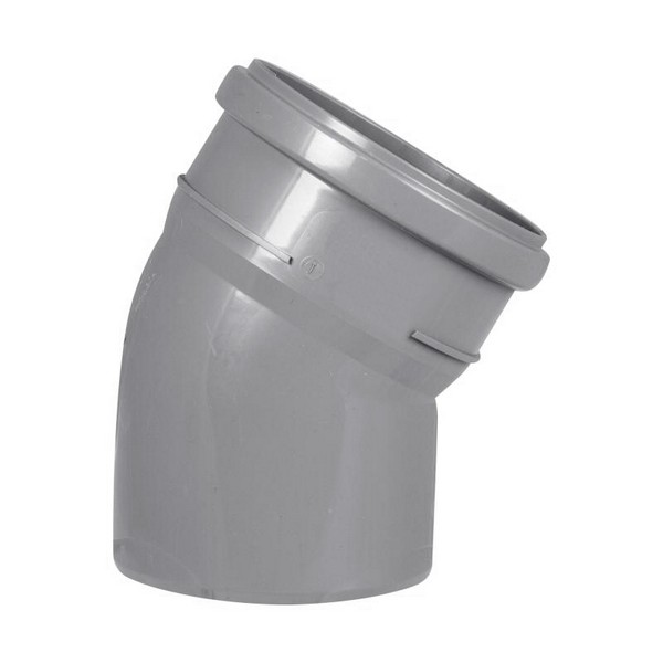 Отвод канализационный Ду 50х87 серый