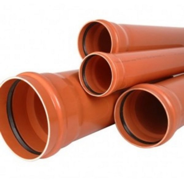 Труба для наружной канализации Ду 160х3.2мм SN2 L=3000 мм оранжевая, материал НПВХ/полипропилен