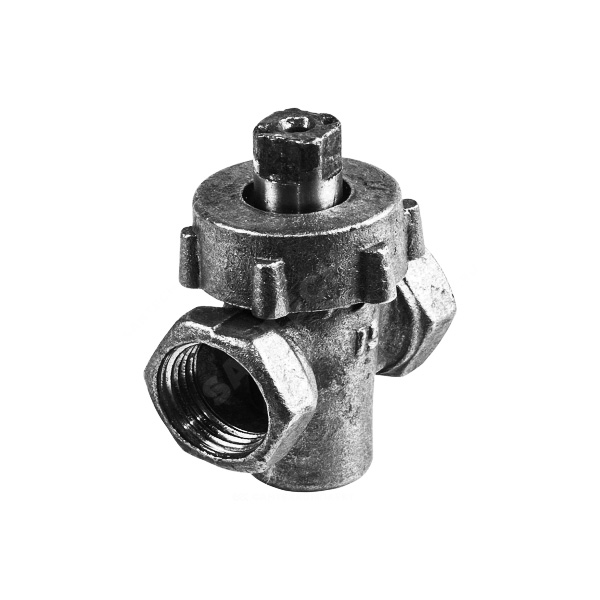 Кран пробковый муфт.проходной конусный с пружиной Ду 15 Ру-0,1 Т+50 (топл.газ)