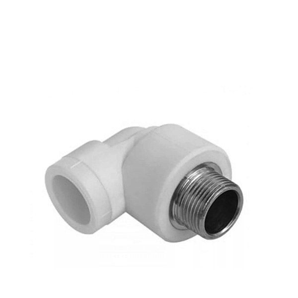 Угольник переходной с наружной резьбой 32х1/2'мм белый