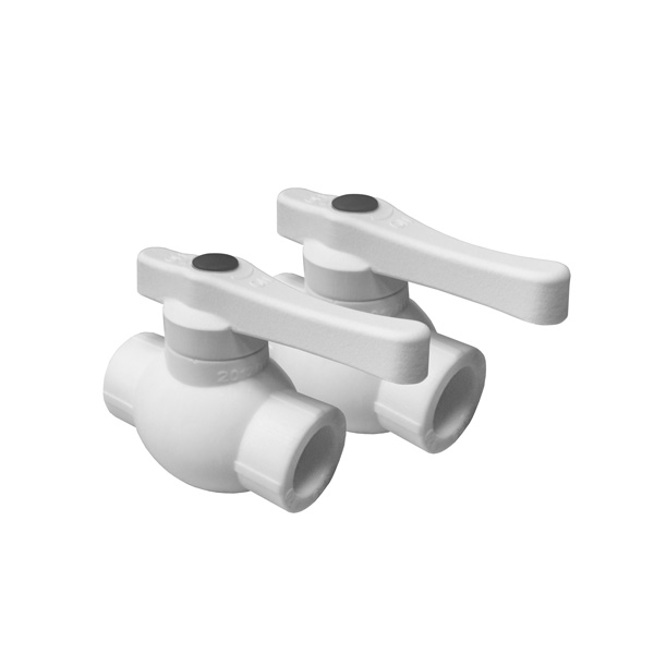 Кран шаровой полнопроходной 20мм белый